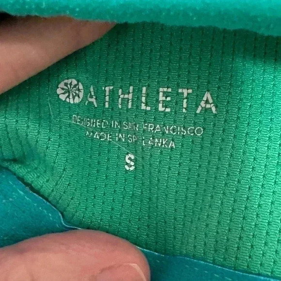 Athleta Hyper Focused Bra Powervita Green Strappy Sports Bra Size S - Picture 4 of 5